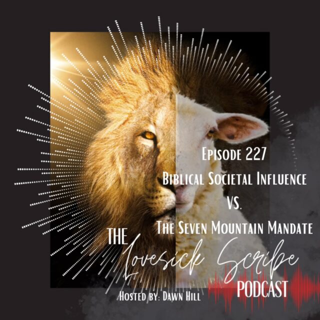 Biblical Societal Influence Vs. the Seven Mountain Mandate

🚨🚨✋️What kind of influence should Christians have in society, both among fellow believers and the secular unbelieving world? Are we called to take authority over the seven mountains or spheres of influence identified in our society by those such as Lance Wallnau and Johnny Enlow? Or are we called to conduct ourselves differently?

Join Dave Jenkins and me as we look at church history and the conduct demonstrated by leaders and lay people, while considering the actions and doctrine promoted within the seven mountain mandate, which ultimately contradicts the gospel of Jesus Christ.

Apple:
https://podcasts.apple.com/us/podcast/biblical-societal-influence-vs-the-seven-mountain-mandate/id1535754914?i=1000708434071

Spotify:
https://open.spotify.com/episode/7KsWfPacnnQPdI6scFbRZz?si=7TnQyAYeSRaFpL-_hAtCPw

Dave Jenkins' Resources:

https://youtube.com/@servantsofgrace?si=r8us6nMQMmZdx8Sj

https://servantsofgrace.org

My info:

Website: https://www.lovesickscribe.com

Subscribe to my blog here: http://eepurl.com/dfZ-uH

Instagram: https://www.instagram.com/lovesickscribe/

Facebook: https://www.facebook.com/lovesickscribeblog